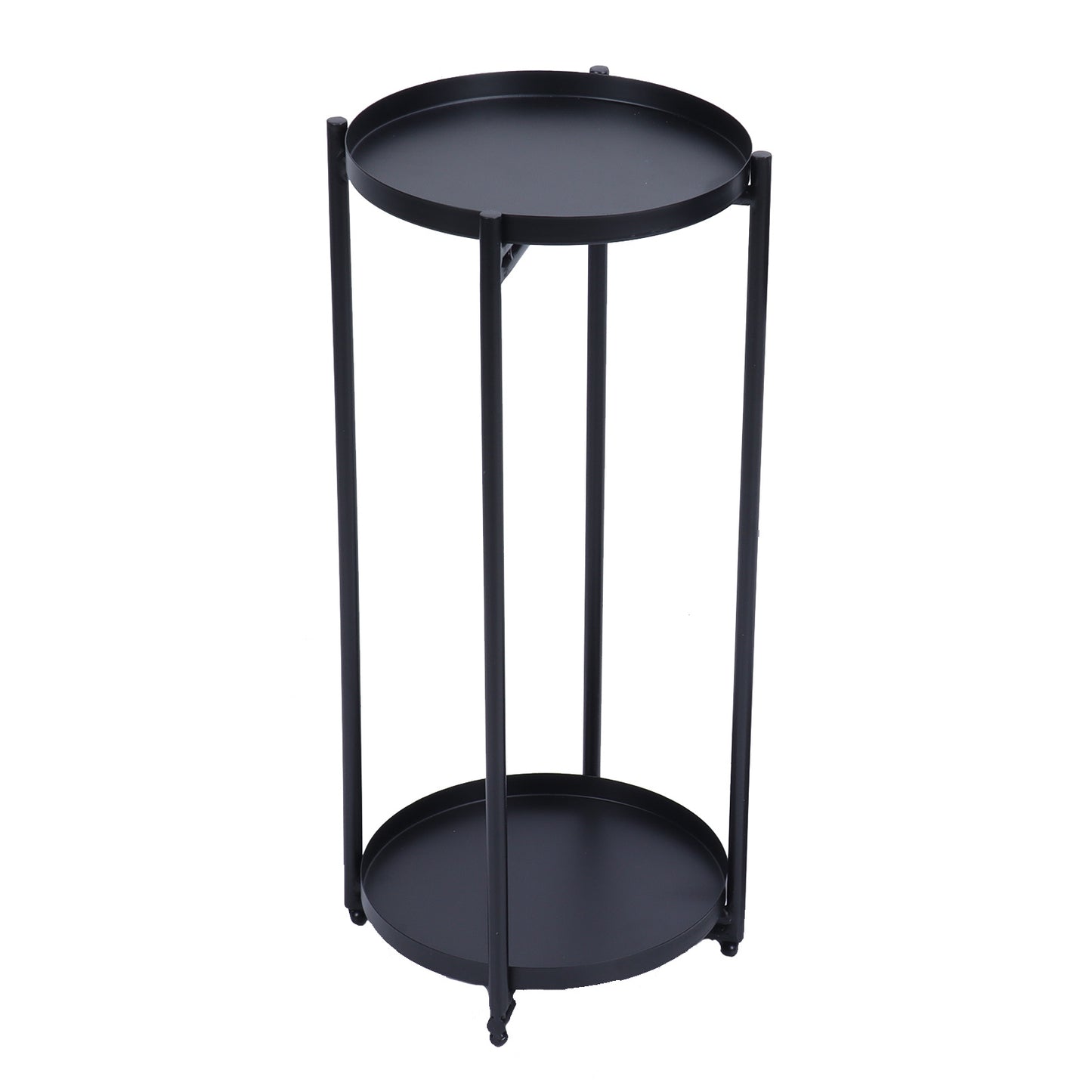 2Pcs Iron Plant Stand Table 2‑Layer Plant Pot Holder Display Shelf for House Garden Patio