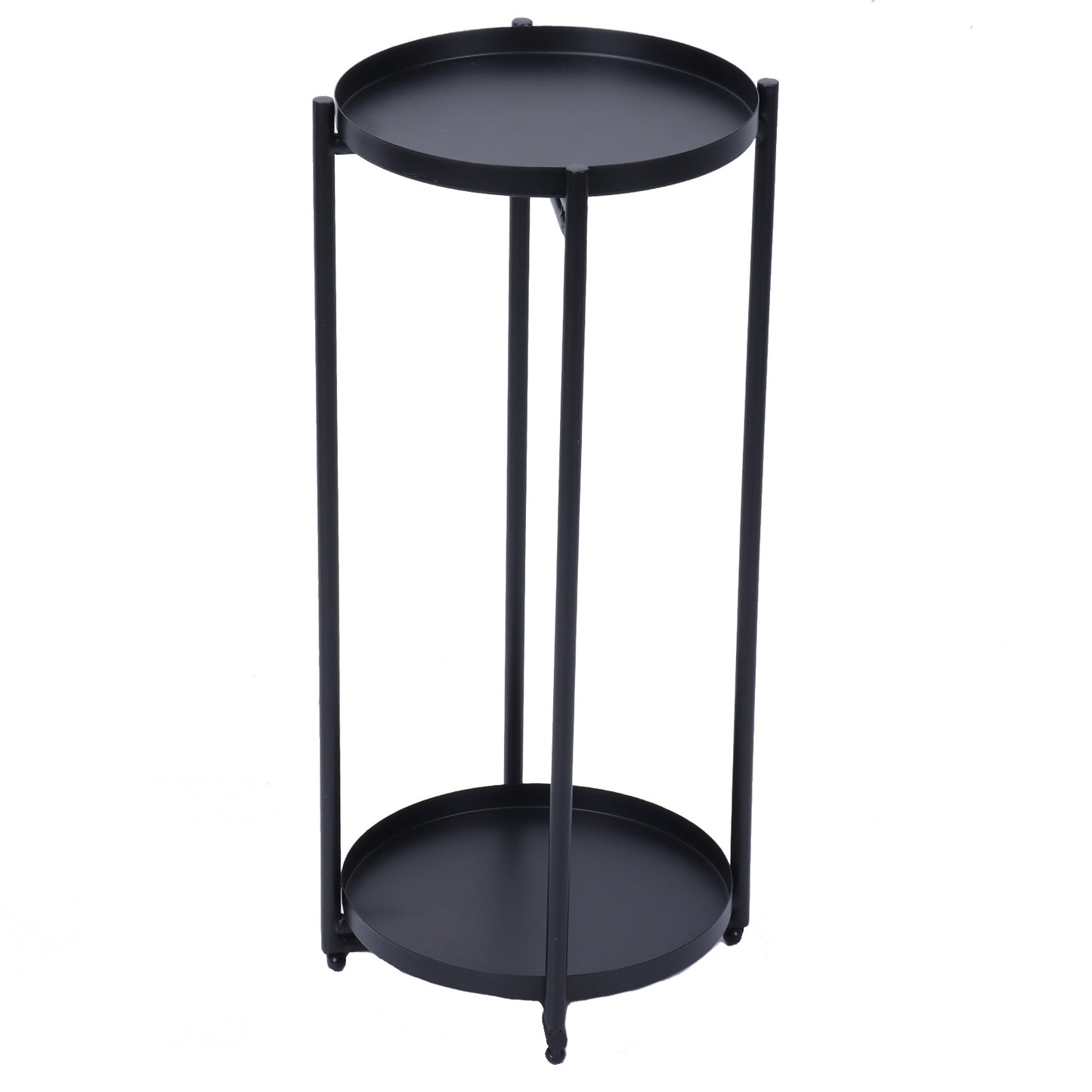 2Pcs Iron Plant Stand Table 2‑Layer Plant Pot Holder Display Shelf for House Garden Patio