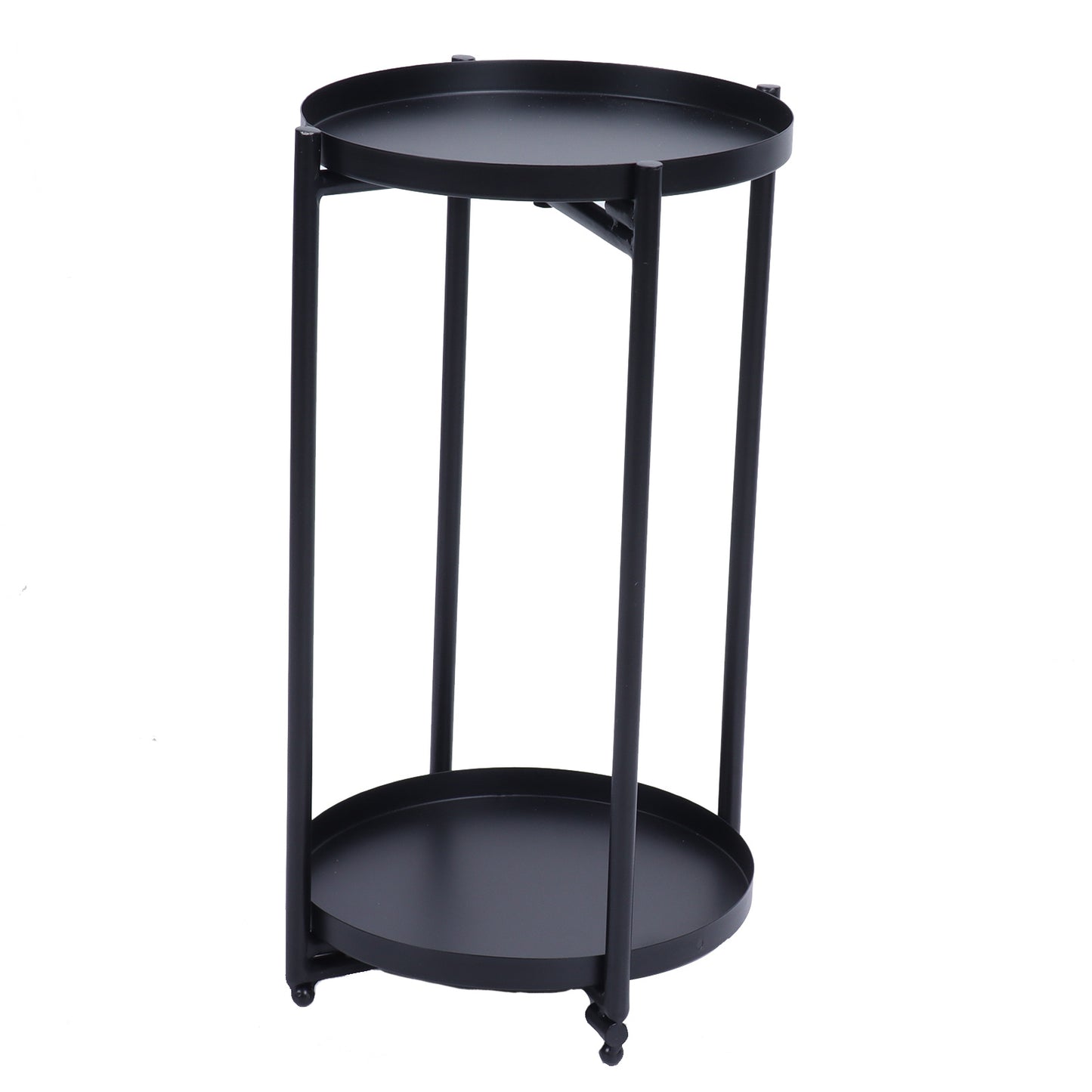 2Pcs Iron Plant Stand Table 2‑Layer Plant Pot Holder Display Shelf for House Garden Patio