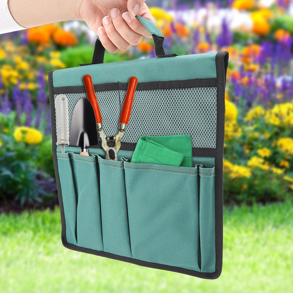 Foldable Portable Garden Kneeler Bench Kneeling Bag Tool Storage Stool Pouch (Green)