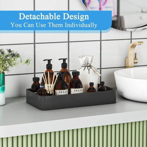 2-Tier Under Sink Organizer, Black, Plastic 1-Piece