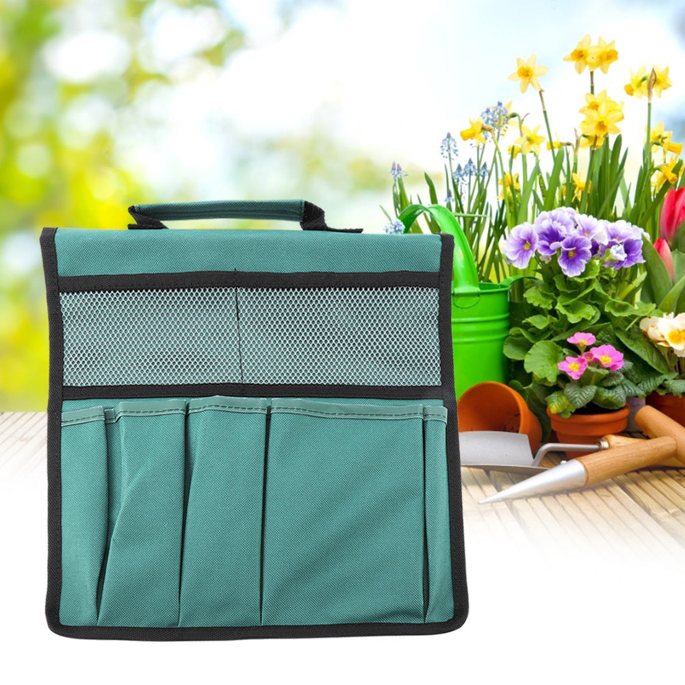 Foldable Portable Garden Kneeler Bench Kneeling Bag Tool Storage Stool Pouch (Green)