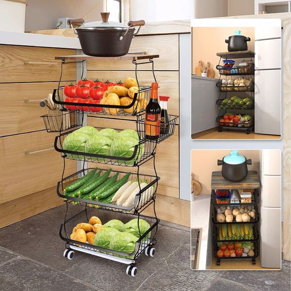 Kitchen Organizer And Storage For 5-layer Fruit Baskets, No Shipping On Weekends