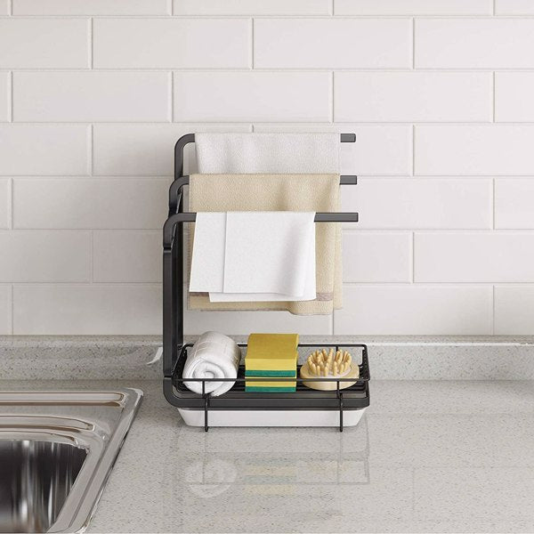 Kitchen Sink Sponge Rack With Drain Tray, Kitchen Sink Organizer Sponge Brush Soap Pan Metal Shelf,  - Prohibited Temu, Not Shipped On Weekends